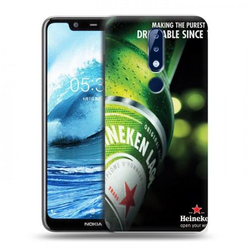 Дизайнерский силиконовый чехол для Nokia 5.1 Plus Heineken