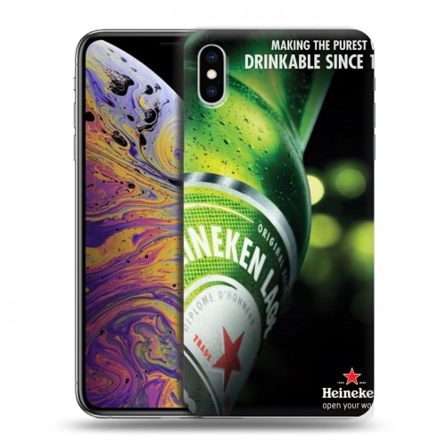 Дизайнерский силиконовый чехол для Iphone Xs Max Heineken