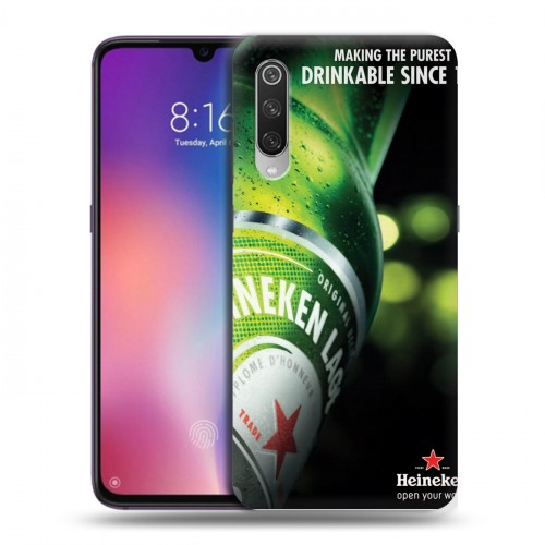 Дизайнерский силиконовый с усиленными углами чехол для Xiaomi Mi9 Heineken