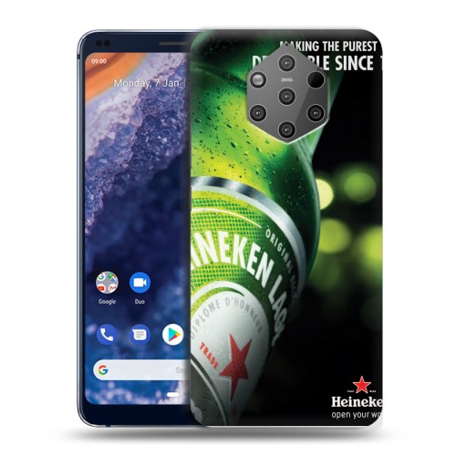 Дизайнерский силиконовый чехол для Nokia 9 PureView Heineken