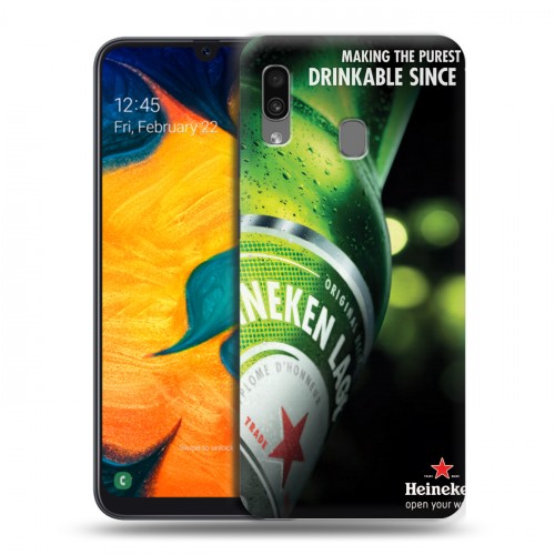 Дизайнерский силиконовый чехол для Samsung Galaxy A30 Heineken