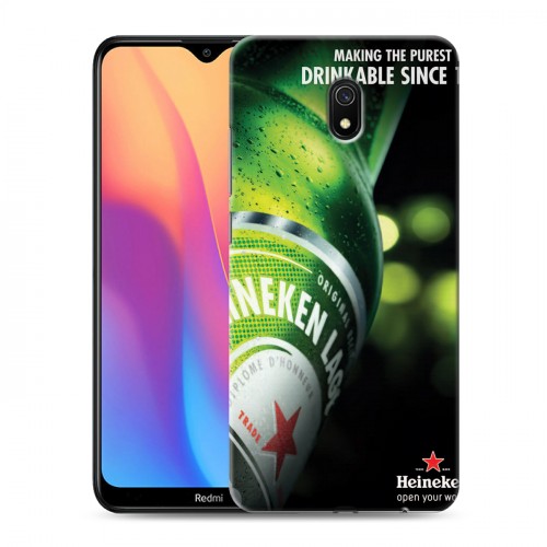 Дизайнерский силиконовый с усиленными углами чехол для Xiaomi RedMi 8A Heineken