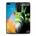 Дизайнерский силиконовый с усиленными углами чехол для Huawei P40 Heineken