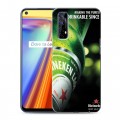 Дизайнерский силиконовый с усиленными углами чехол для Realme 7 Heineken