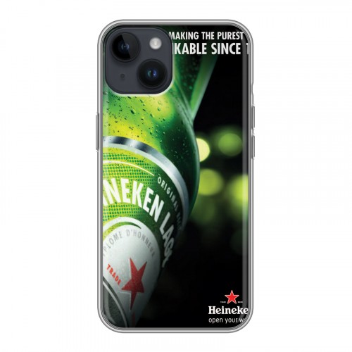 Дизайнерский пластиковый чехол для Iphone 14 Heineken