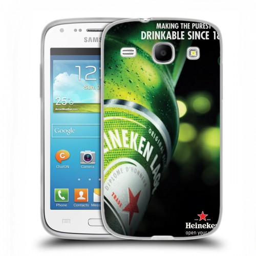 Дизайнерский силиконовый чехол для Samsung Galaxy Core Heineken