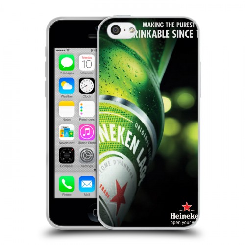 Дизайнерский пластиковый чехол для Iphone 5c Heineken