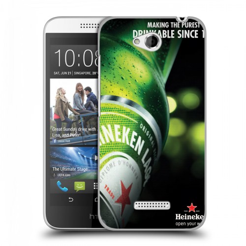 Дизайнерский пластиковый чехол для HTC Desire 616 Heineken