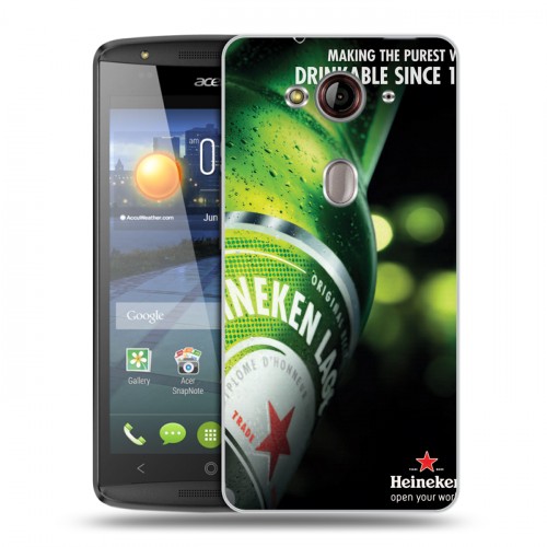 Дизайнерский пластиковый чехол для Acer Liquid E3 Heineken