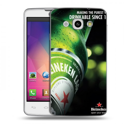 Дизайнерский пластиковый чехол для LG L60 Heineken