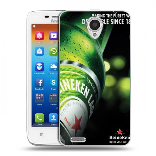 Дизайнерский пластиковый чехол для Lenovo S650 Ideaphone Heineken