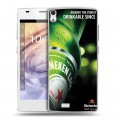 Дизайнерский пластиковый чехол для Prestigio Grace Heineken