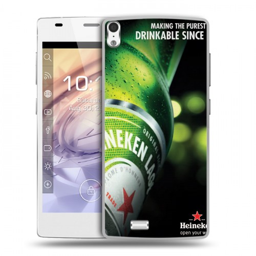 Дизайнерский пластиковый чехол для Prestigio Grace Heineken