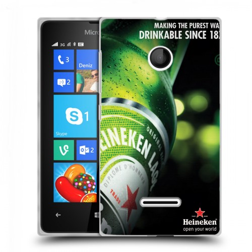 Дизайнерский пластиковый чехол для Microsoft Lumia 435 Heineken