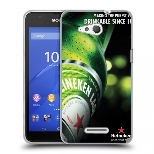 Дизайнерский пластиковый чехол для Sony Xperia E4g Heineken