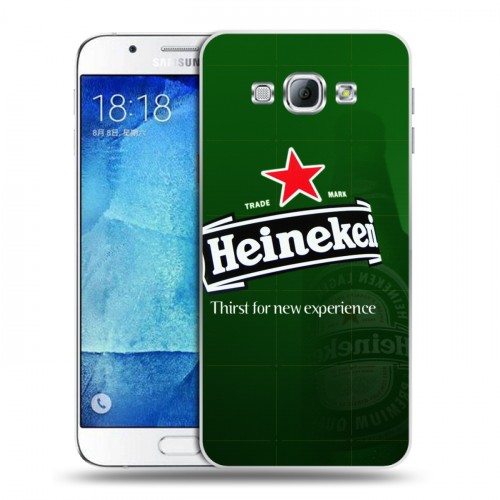 Дизайнерский пластиковый чехол для Samsung Galaxy A8 Heineken