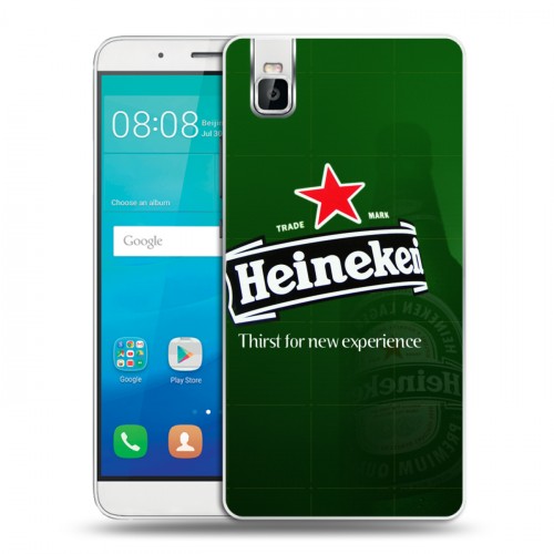 Дизайнерский пластиковый чехол для Huawei ShotX Heineken