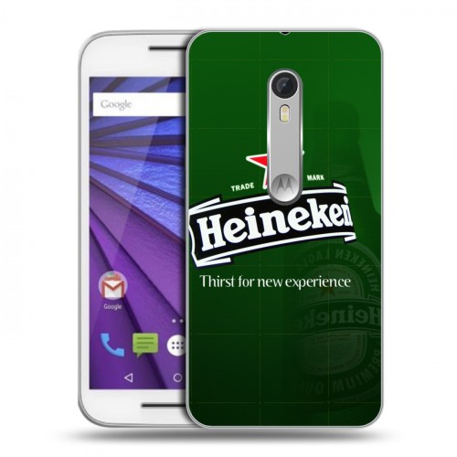 Дизайнерский пластиковый чехол для Lenovo Moto G Heineken