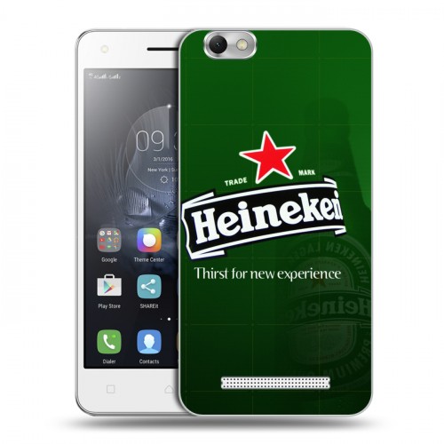 Дизайнерский силиконовый чехол для Lenovo Vibe C Heineken