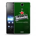 Дизайнерский пластиковый чехол для Sony Xperia TX Heineken