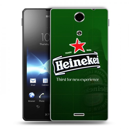 Дизайнерский пластиковый чехол для Sony Xperia TX Heineken