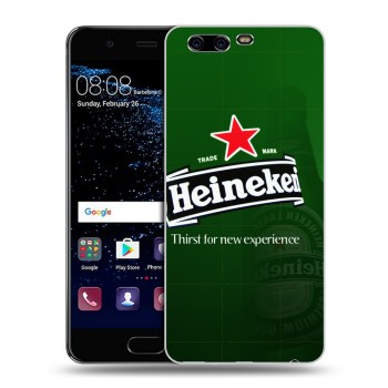 Дизайнерский силиконовый чехол для Huawei P10 Plus Heineken (на заказ)