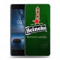 Дизайнерский пластиковый чехол для Nokia 8 Heineken