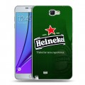 Дизайнерский пластиковый чехол для Samsung Galaxy Note 2 Heineken