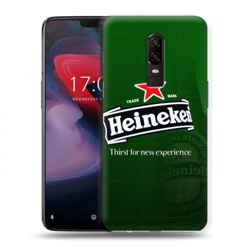 Дизайнерский пластиковый чехол для OnePlus 6 Heineken