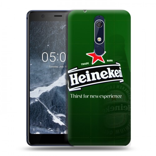 Дизайнерский пластиковый чехол для Nokia 5.1 Heineken