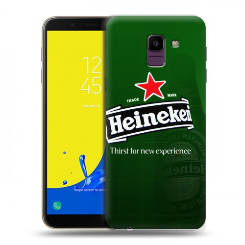 Дизайнерский пластиковый чехол для Samsung Galaxy J6 Heineken