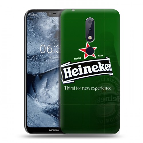 Дизайнерский пластиковый чехол для Nokia 6.1 Plus Heineken