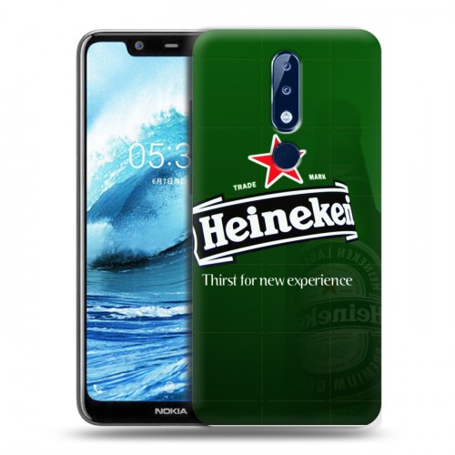 Дизайнерский силиконовый чехол для Nokia 5.1 Plus Heineken