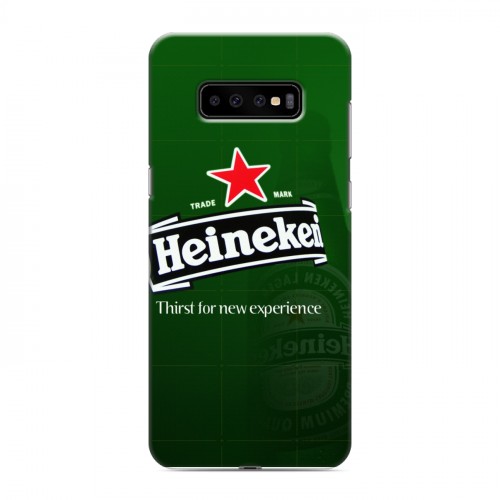 Дизайнерский пластиковый чехол для Samsung Galaxy S10 Plus Heineken