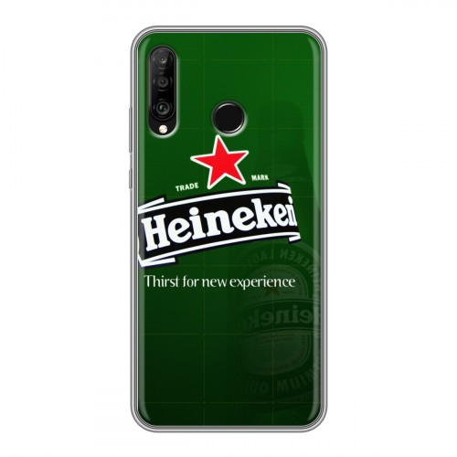 Дизайнерский силиконовый чехол для Huawei P30 Lite Heineken