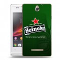 Дизайнерский пластиковый чехол для Sony Xperia E Heineken