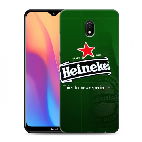 Дизайнерский силиконовый с усиленными углами чехол для Xiaomi RedMi 8A Heineken