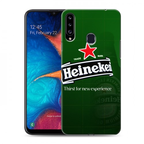 Дизайнерский пластиковый чехол для Samsung Galaxy A20s Heineken