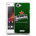 Дизайнерский пластиковый чехол для Sony Xperia L Heineken