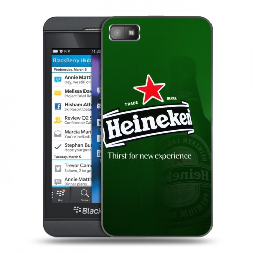 Дизайнерский пластиковый чехол для BlackBerry Z10 Heineken