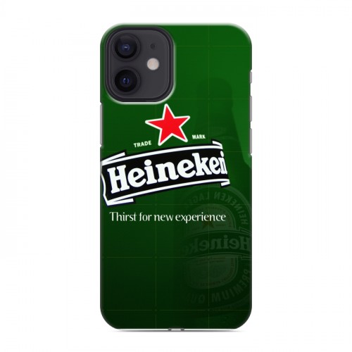 Дизайнерский силиконовый с усиленными углами чехол для Iphone 12 Mini Heineken