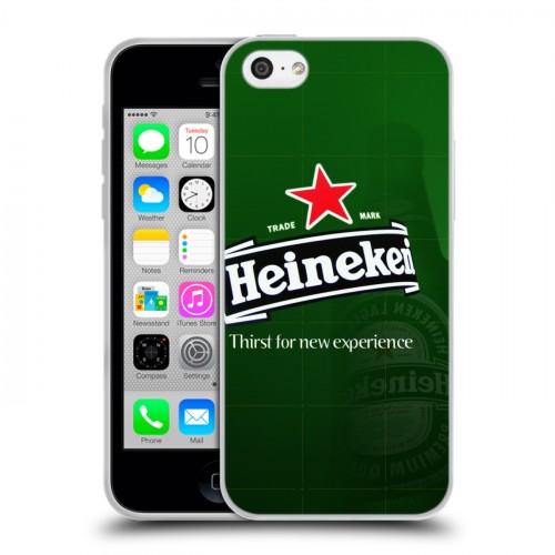 Дизайнерский пластиковый чехол для Iphone 5c Heineken