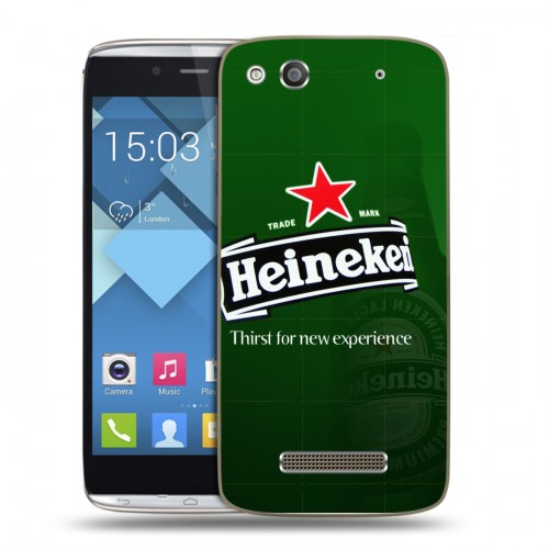 Дизайнерский пластиковый чехол для Alcatel One Touch Idol Alpha Heineken
