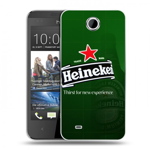 Дизайнерский пластиковый чехол для HTC Desire 300 Heineken