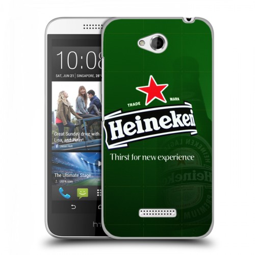 Дизайнерский пластиковый чехол для HTC Desire 616 Heineken