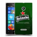 Дизайнерский пластиковый чехол для Microsoft Lumia 435 Heineken