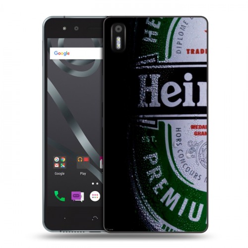 Дизайнерский пластиковый чехол для BQ Aquaris X5 Heineken