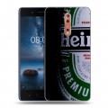 Дизайнерский пластиковый чехол для Nokia 8 Heineken