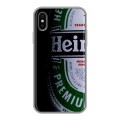 Дизайнерский силиконовый чехол для Iphone x10 Heineken