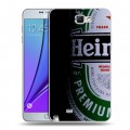 Дизайнерский пластиковый чехол для Samsung Galaxy Note 2 Heineken